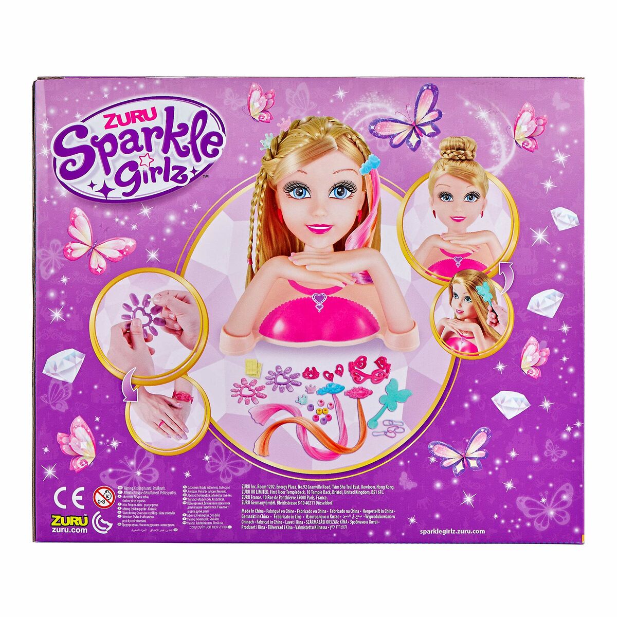 Păpușă pentru coafat Sparkle Girlz Bust - Jucarii si jocuri, Păpuși și accesorii