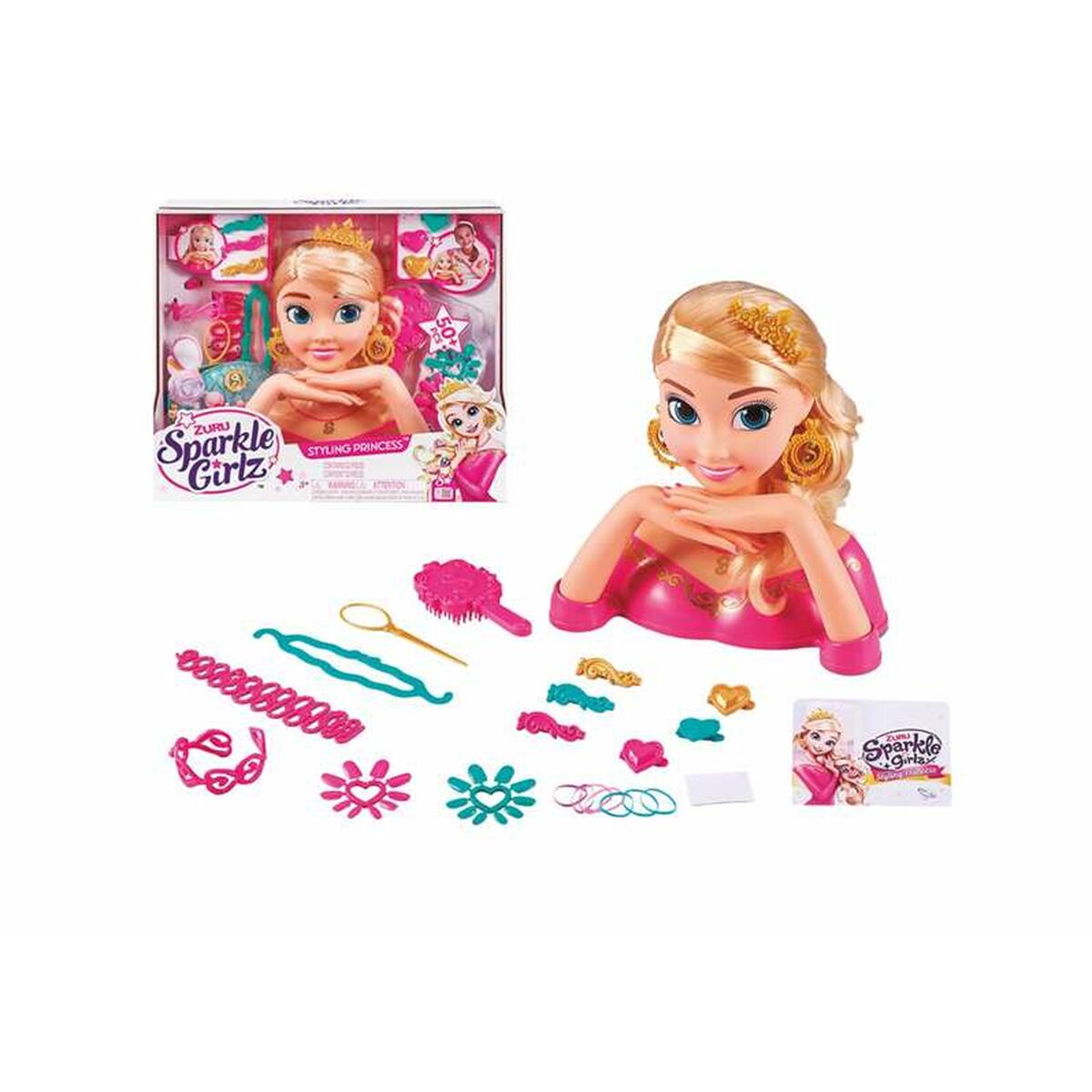 Păpușă pentru coafat Sparkle Girlz Bust - Jucarii si jocuri, Păpuși și accesorii