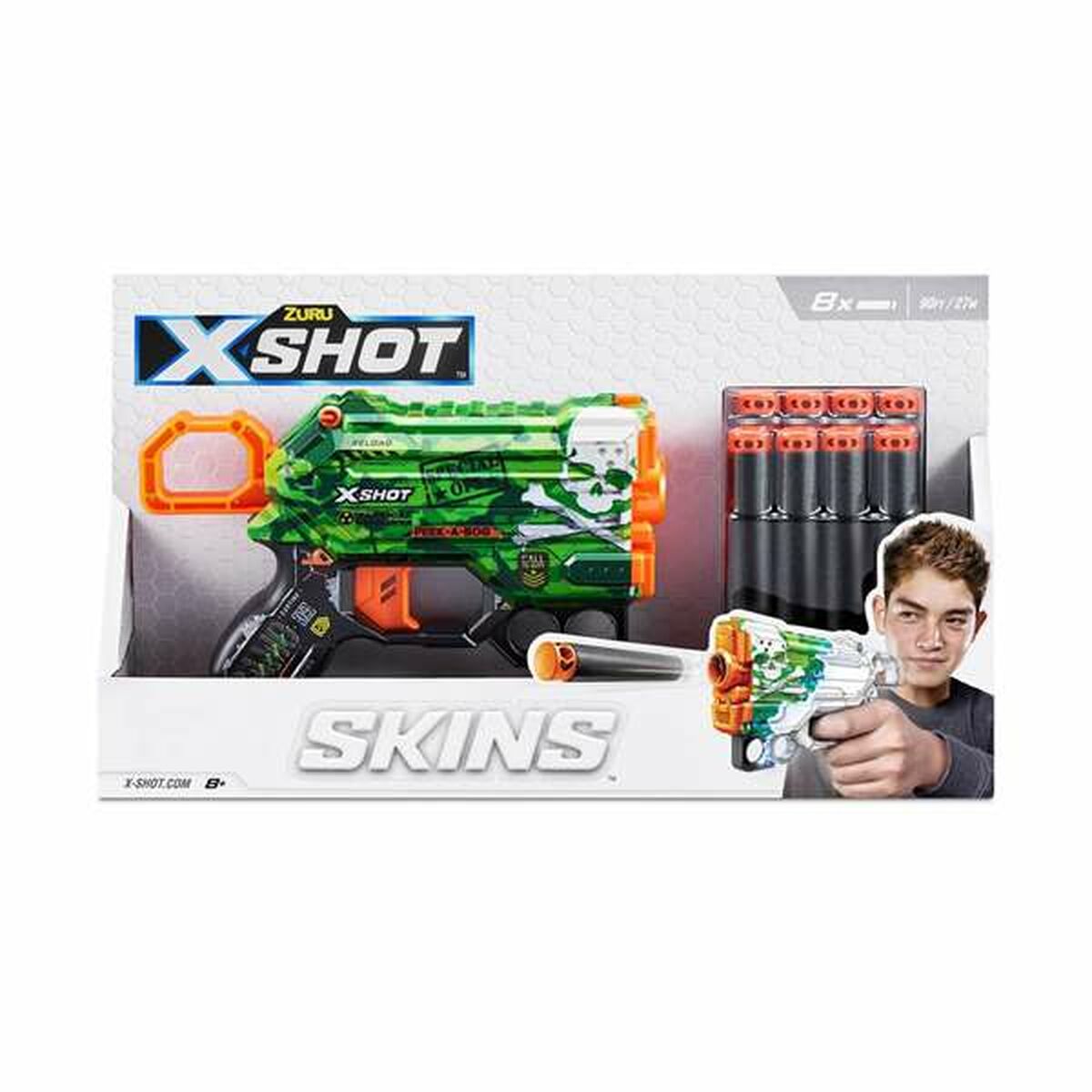 Pistol cu Săgeți X-Shot Skins Menace 15 x 9 x 3 cm - Jucarii si jocuri, Costume și accesorii