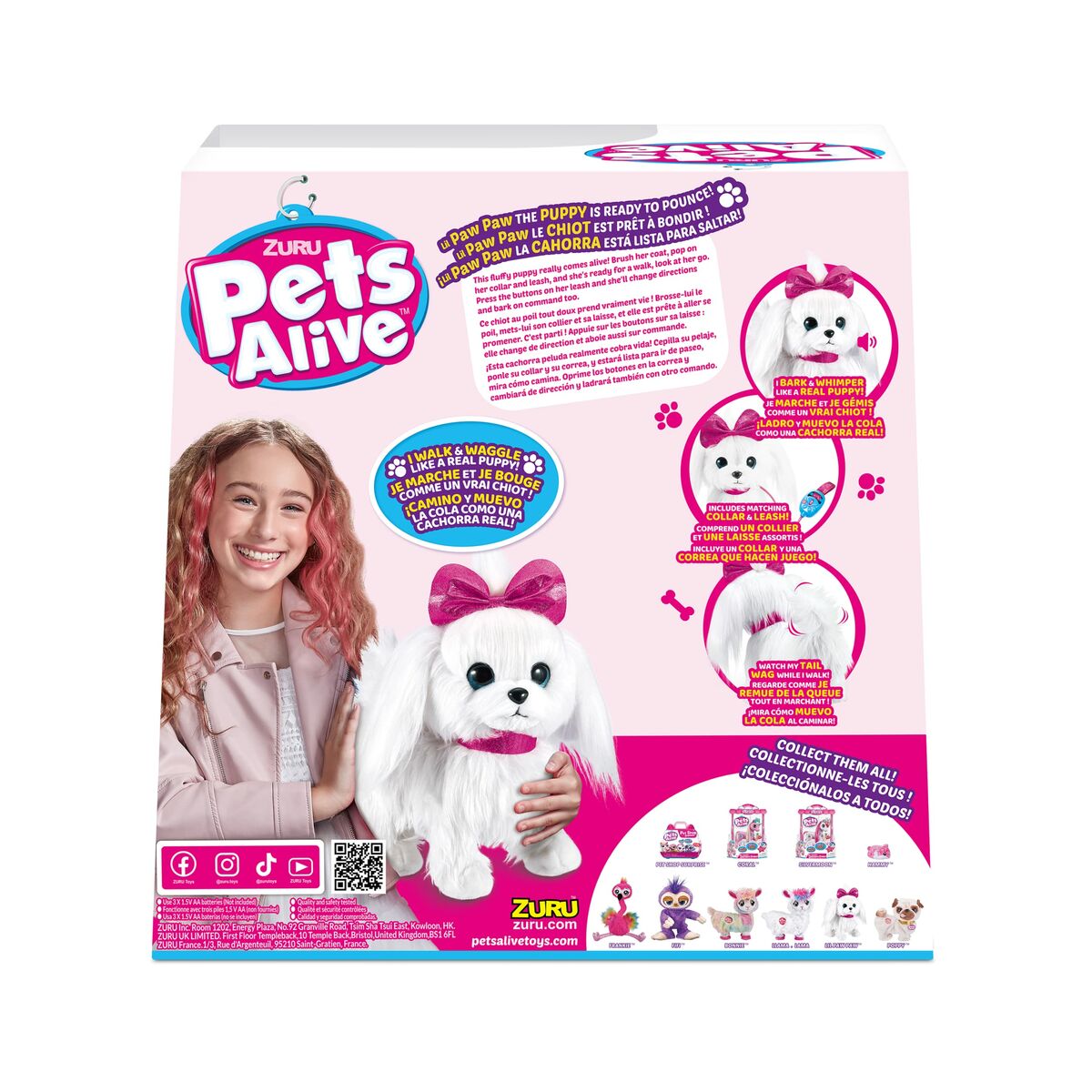 Câine Interactiv Lil Paw Paw Puppy Pets Alive 30 x 18 x 30 cm - Jucarii si jocuri, Jucării electronice