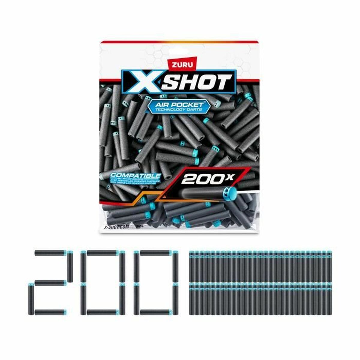 Pistol cu Săgeți Zuru X-SHOT Excel Pack 200 - Jucarii si jocuri, În aer liber și sport