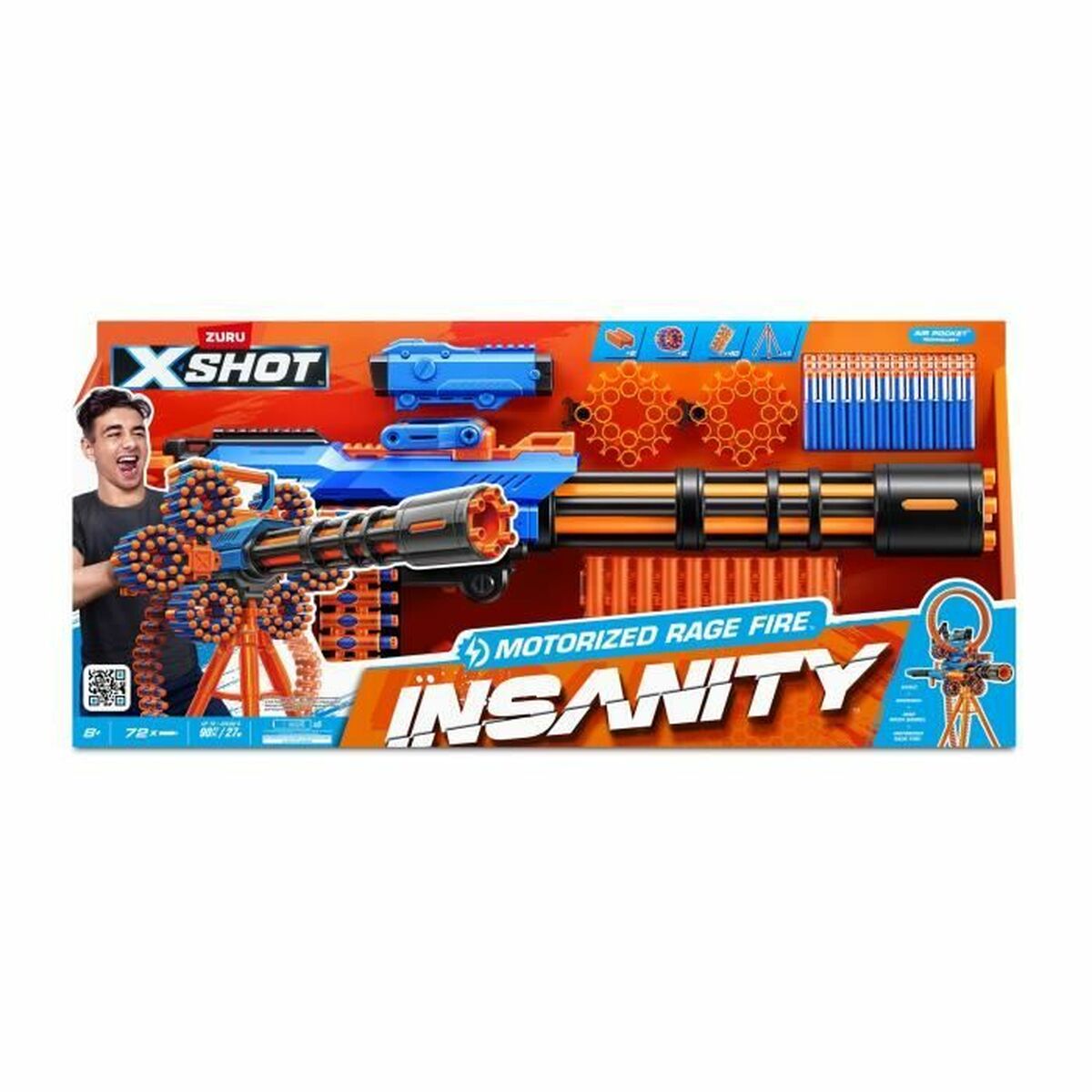 Pistol cu Săgeți Zuru X-SHOT Rage Fire - Jucarii si jocuri, În aer liber și sport