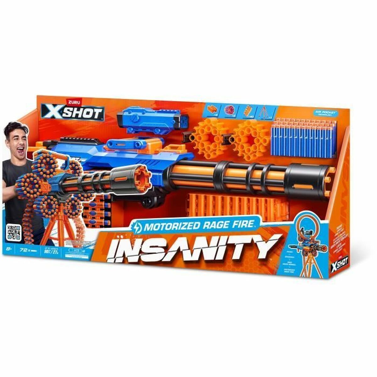 Pistol cu Săgeți Zuru X-SHOT Rage Fire - Jucarii si jocuri, În aer liber și sport