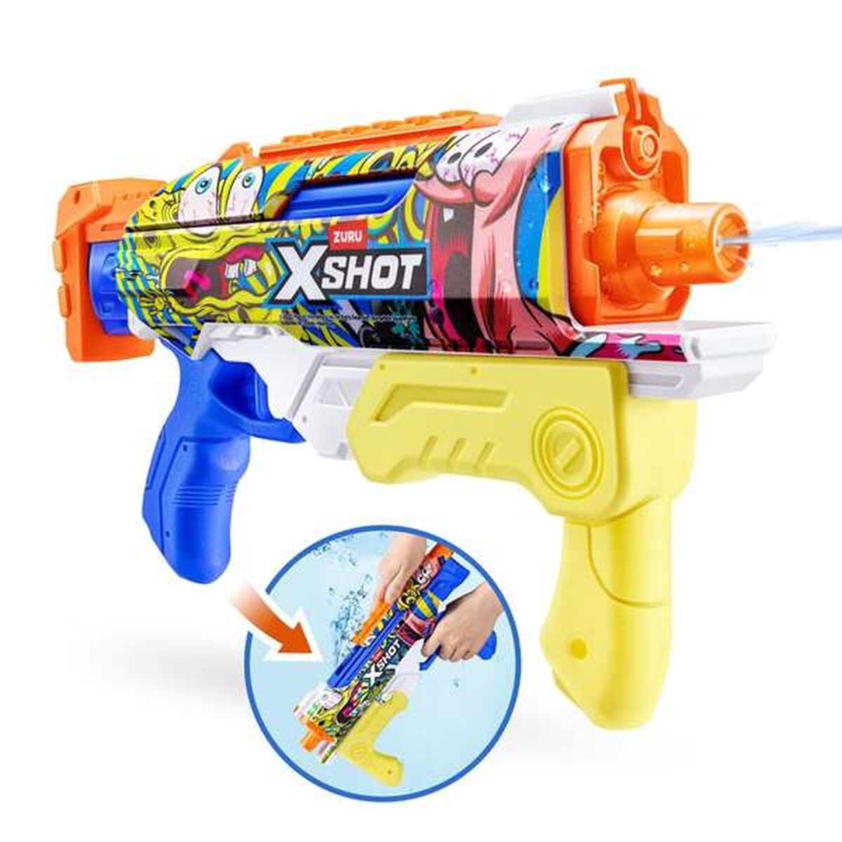 Pistol cu Apă Spongebob X-Shot 18,7 X 34 X 6 CM - Jucarii si jocuri, În aer liber și sport