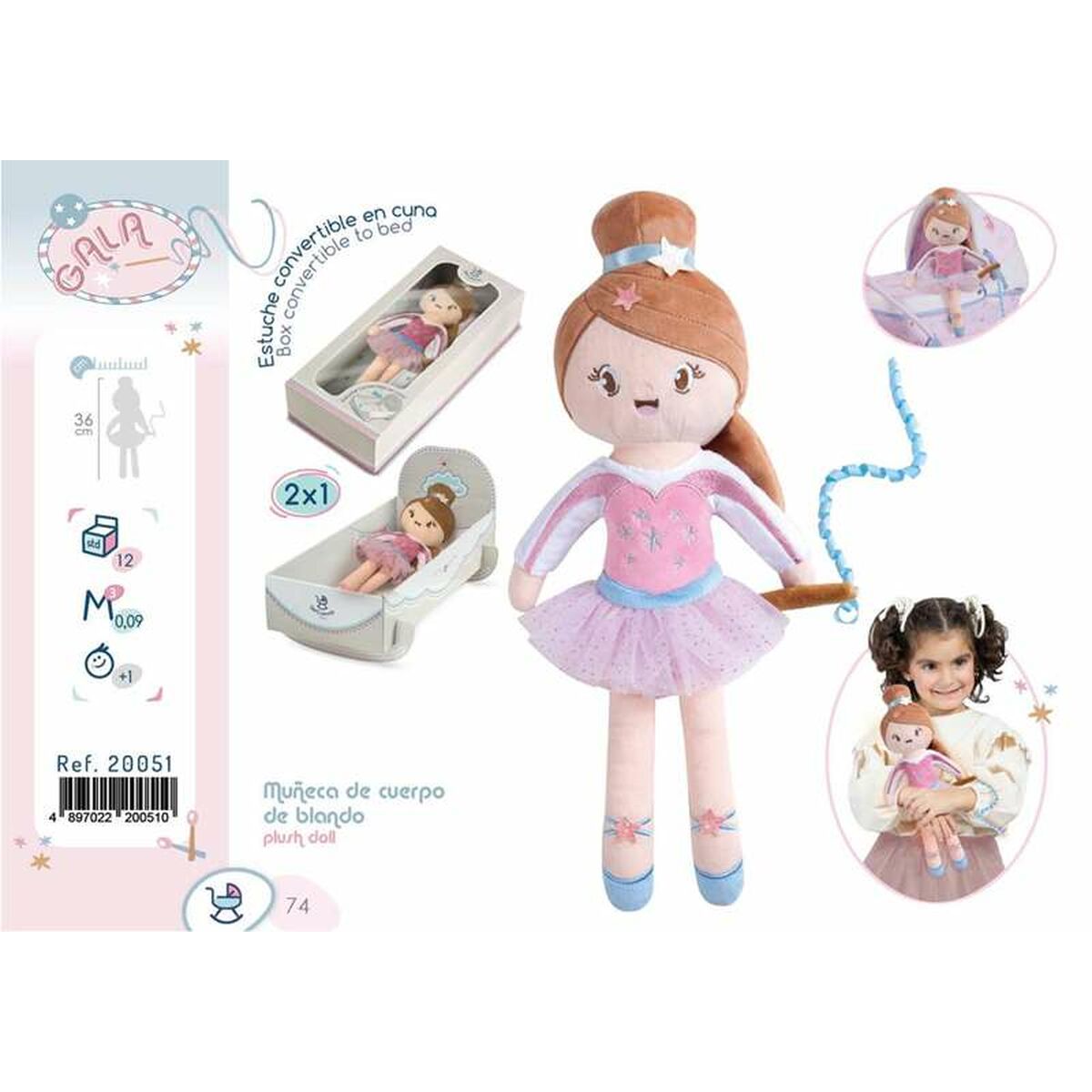 Păpușă din Cârpe Decuevas Gala Fibră 36 cm - Jucarii si jocuri, Păpuși și accesorii