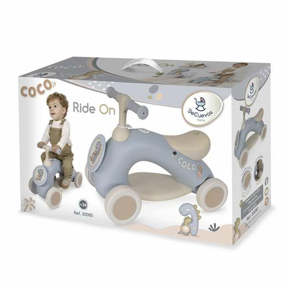Mașină-Premergător Decuevas Coco Gri deschis 60 x 27 x 42 cm - Jucarii si jocuri, În aer liber și sport