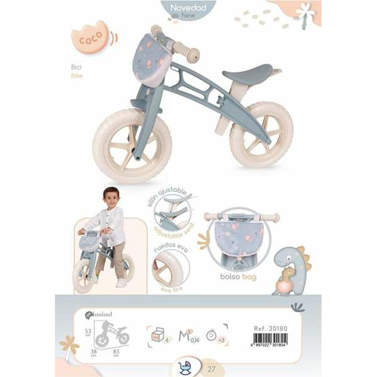 Bicicletă pentru copii Decuevas Coco 83 x 53 x 38 cm - Jucarii si jocuri, În aer liber și sport