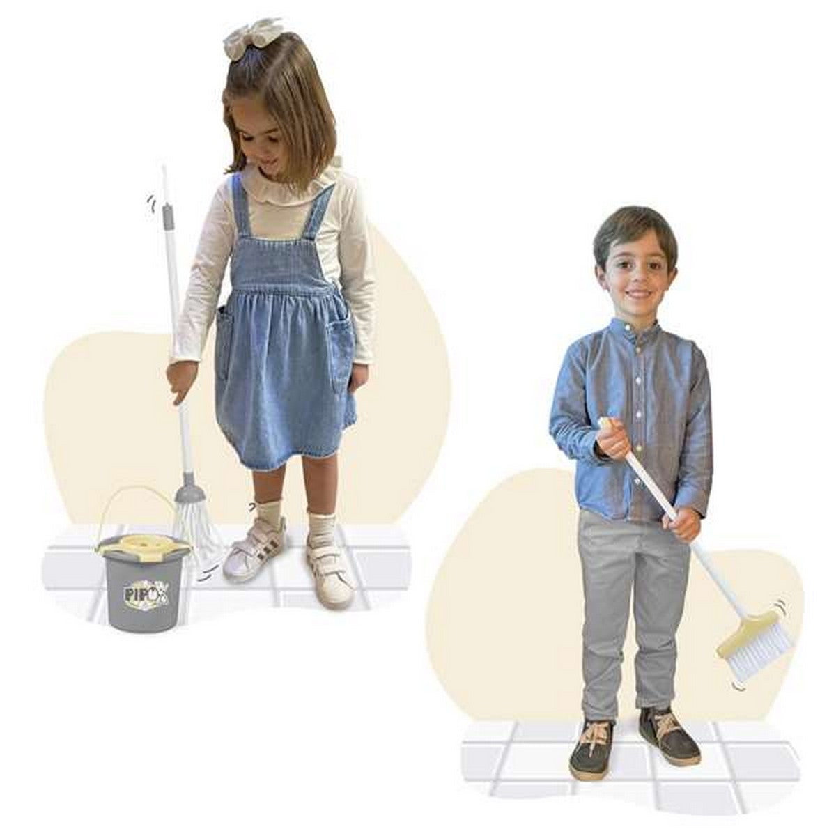 Kit de curățare et de depozitare Pipo 23 x 23 x 100 cm - Jucarii si jocuri, Imitații de jocuri