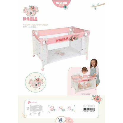 Leagăn de Voiaj Decuevas Koala 50 x 29 x 30 cm Roz - Jucarii si jocuri, Păpuși și accesorii