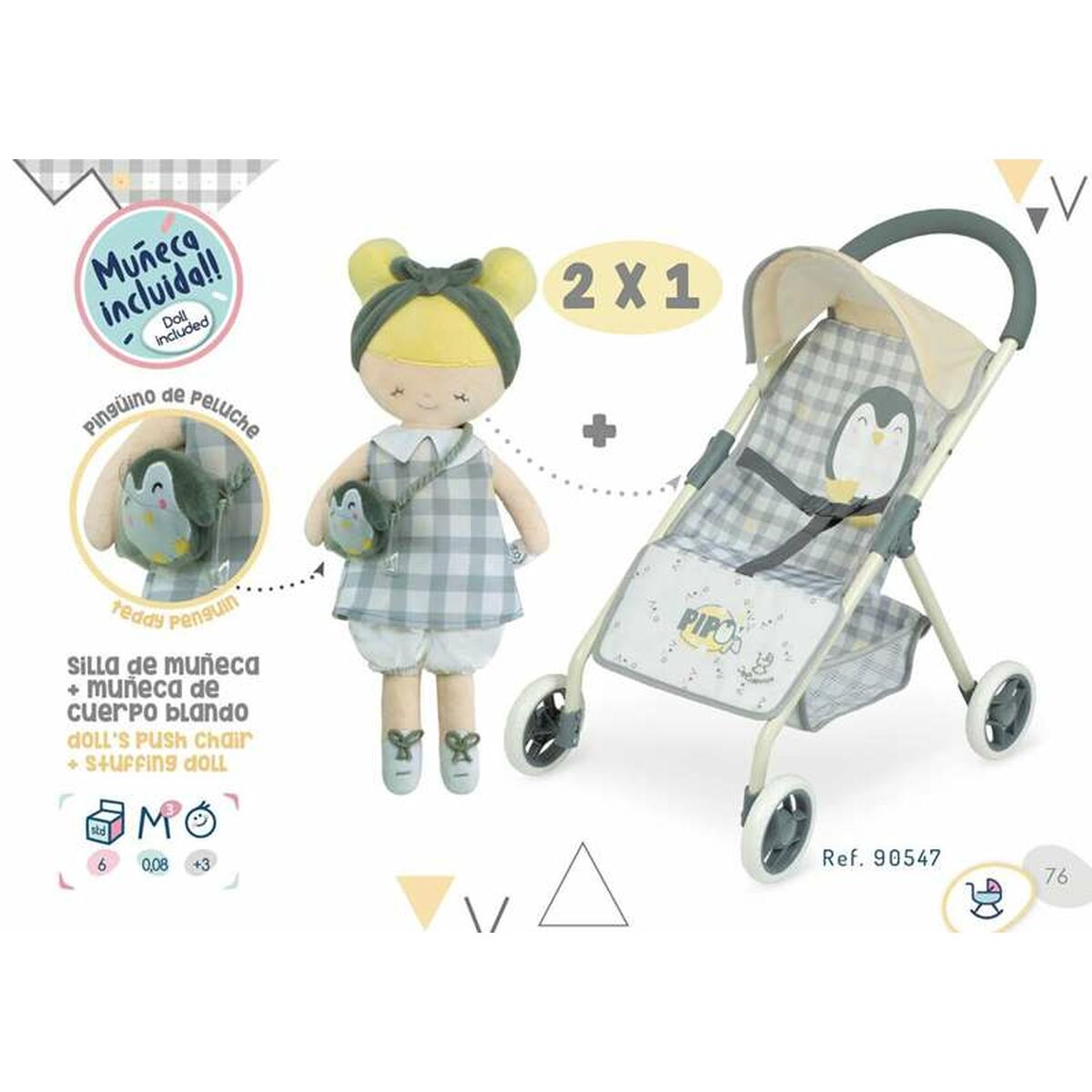 Cărucior pentru Păpuși Decuevas 34 x 50 x 55 cm - Jucarii si jocuri, Păpuși și accesorii