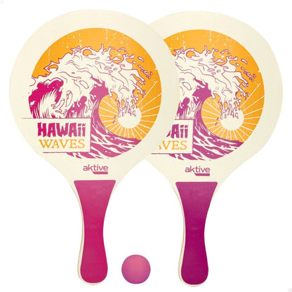 Palete de Plajă cu Minge Aktive Hawai Lemn 23,5 x 38 x 0,8 cm (12 Unități) - Jucarii si jocuri, În aer liber și sport