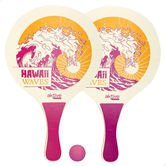 Palete de Plajă cu Minge Aktive Hawai Lemn 23,5 x 38 x 0,8 cm (12 Unități) - Jucarii si jocuri, În aer liber și sport