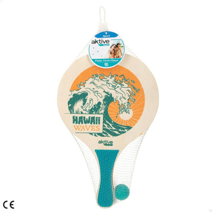 Palete de Plajă cu Minge Aktive Hawai Lemn 23,5 x 38 x 0,8 cm (12 Unități) - Jucarii si jocuri, În aer liber și sport