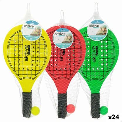 Palete de Plajă cu Minge Aktive Lemn 20,5 x 39,5 cm (24 Unități) - Jucarii si jocuri, În aer liber și sport