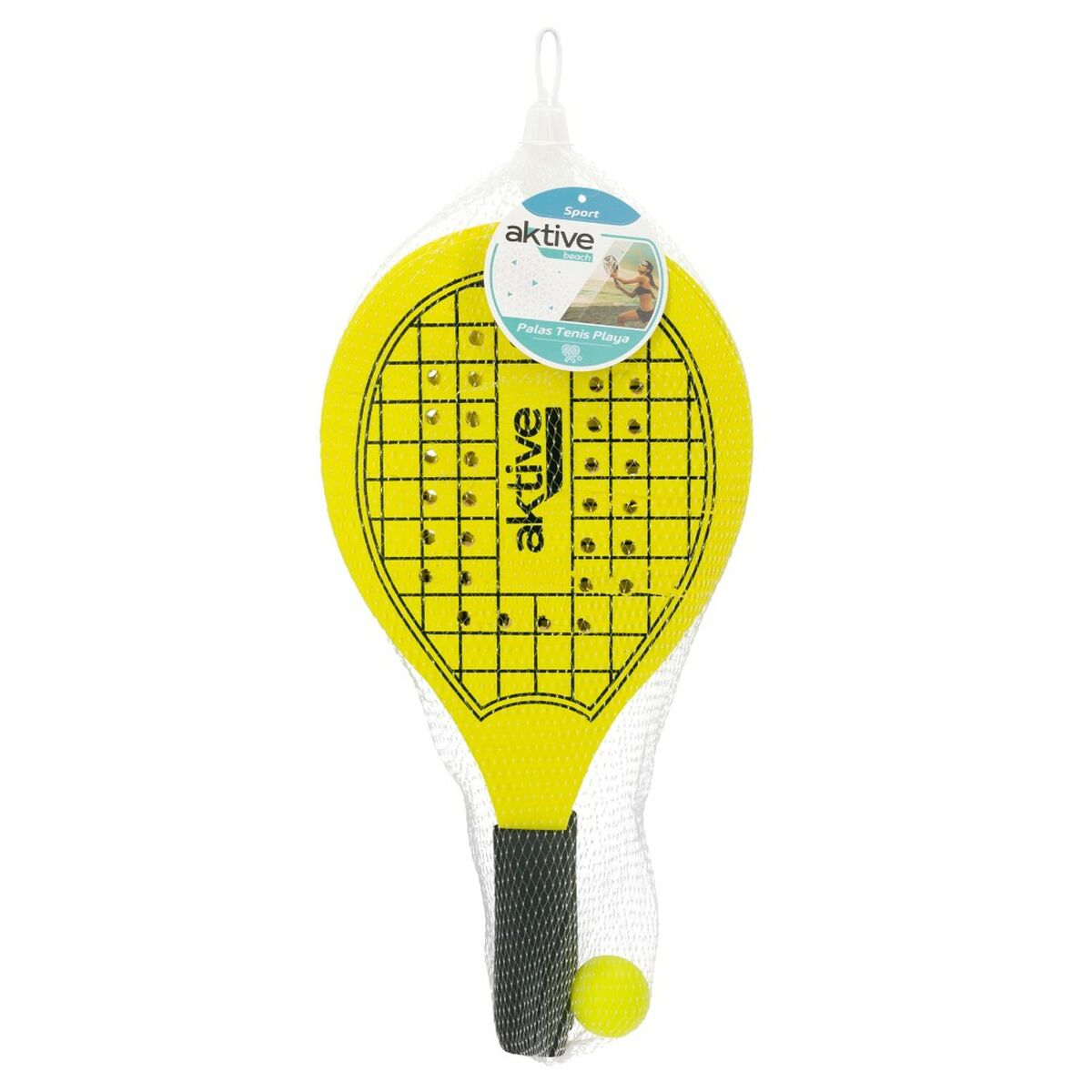 Palete de Plajă cu Minge Aktive Lemn 20,5 x 39,5 cm (24 Unități) - Jucarii si jocuri, În aer liber și sport