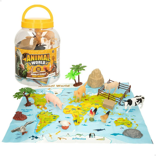 Figurine de animale Colorbaby 19 Piese Fermă Plastic 13 x 8 x 3 cm (6 Unități) - Jucarii si jocuri, Păpuși și figurine