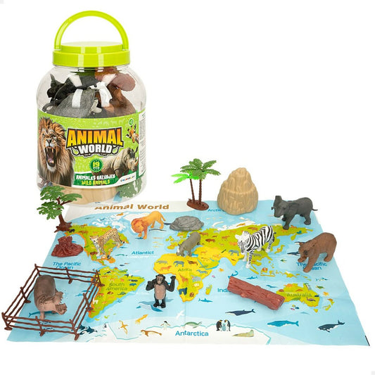 Figurine de animale Colorbaby 19 Piese Junglă Plastic 14 x 6 x 5 cm (6 Unități) - Jucarii si jocuri, Păpuși și figurine