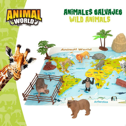 Figurine de animale Colorbaby 19 Piese Junglă Plastic 14 x 6 x 5 cm (6 Unități) - Jucarii si jocuri, Păpuși și figurine
