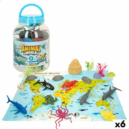 Figurine de animale Colorbaby 19 Piese Ocean Plastic 14 x 6 x 7 cm (6 Unități) - Jucarii si jocuri, Păpuși și figurine