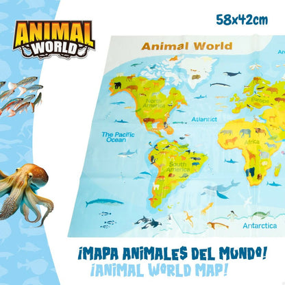 Figurine de animale Colorbaby 19 Piese Ocean Plastic 14 x 6 x 7 cm (6 Unități) - Jucarii si jocuri, Păpuși și figurine