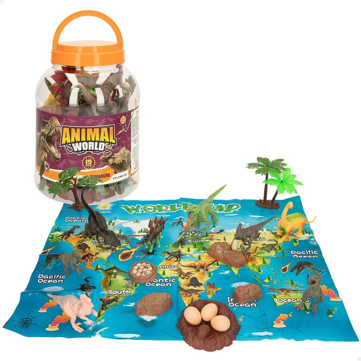 Playset Colorbaby 19 Piese 6 Unități 17 x 9 x 6 cm Dinozauri - Jucarii si jocuri, Păpuși și figurine