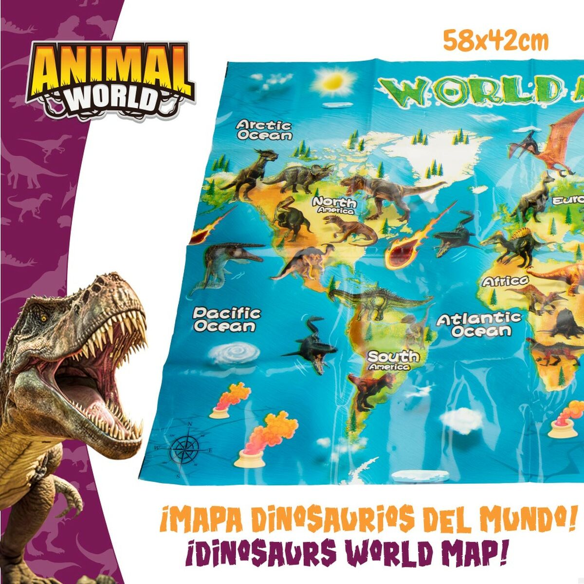 Playset Colorbaby 19 Piese 6 Unități 17 x 9 x 6 cm Dinozauri - Jucarii si jocuri, Păpuși și figurine
