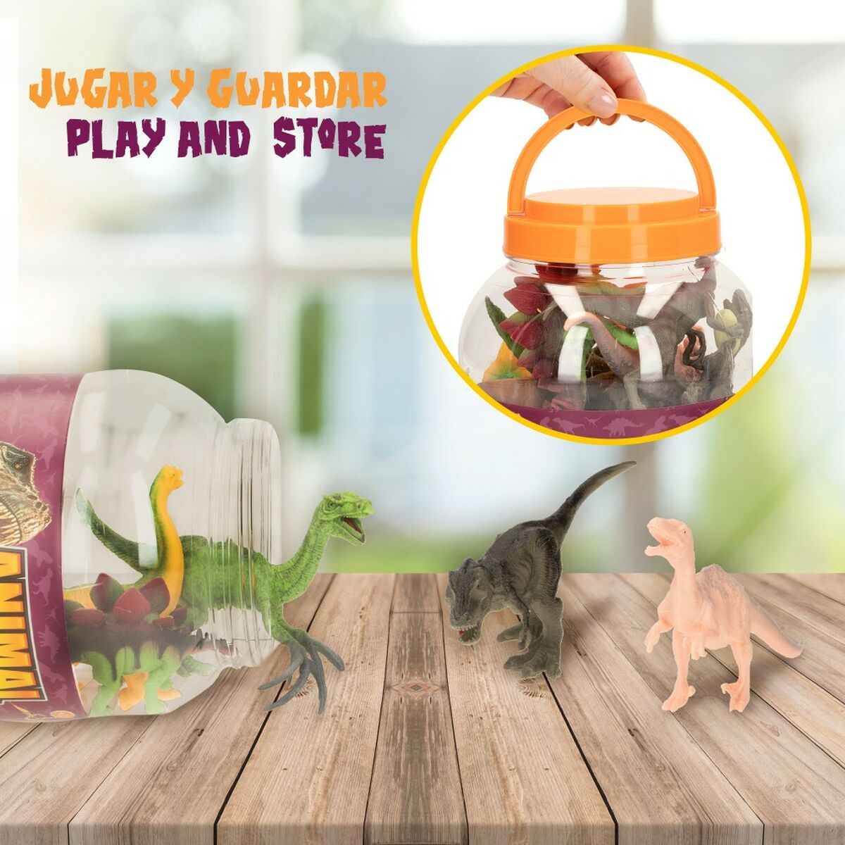 Playset Colorbaby 19 Piese 6 Unități 17 x 9 x 6 cm Dinozauri - Jucarii si jocuri, Păpuși și figurine