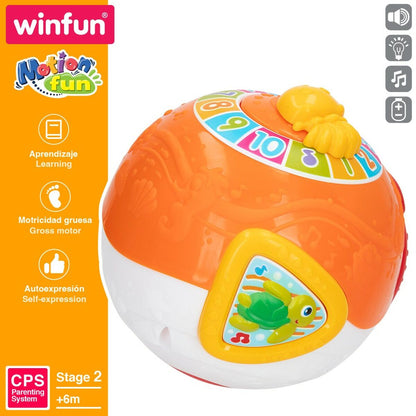 Jucărie muzicală Winfun 15 x 15 cm (4 Unități) Míč - Bebelus, Jucăriile copilăriei timpurii