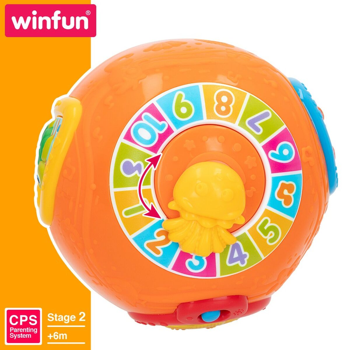 Jucărie muzicală Winfun 15 x 15 cm (4 Unități) Míč - Bebelus, Jucăriile copilăriei timpurii