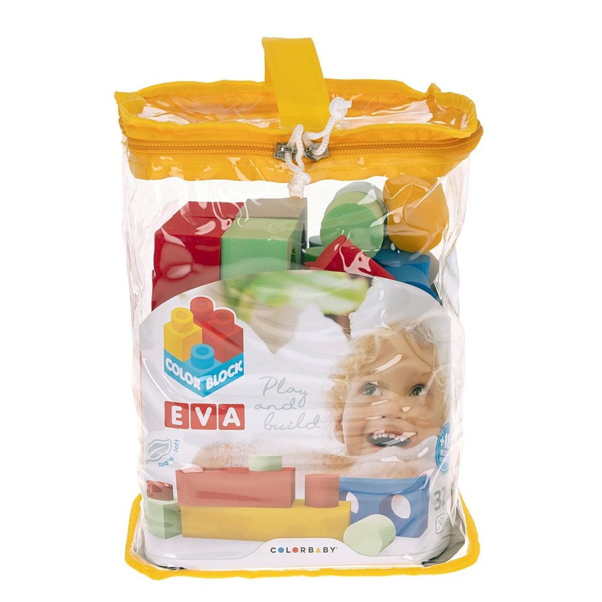 Plăci de Construcții Color Block 32 Piese EVA (4 Unități) - Jucarii si jocuri