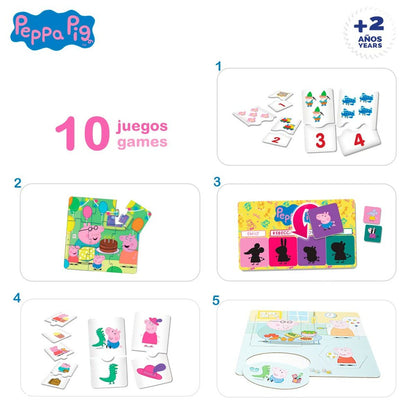 Joc Educativ Peppa Pig Edu Games Collection 24,5 x 0,2 x 24,5 cm (6 Unități) 10 în 1 - Jucarii si jocuri, Jocuri și accesorii