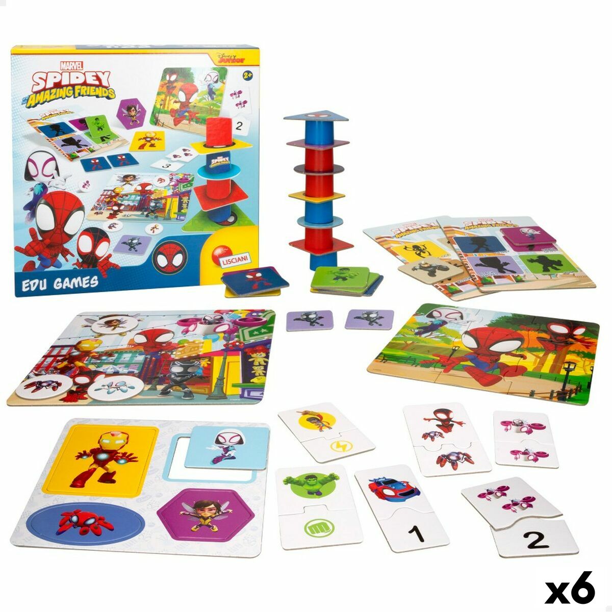 Joc Educativ Spidey 24,5 x 0,2 x 24,5 cm (6 Unități) 10 în 1 - Jucarii si jocuri, Jocuri și accesorii