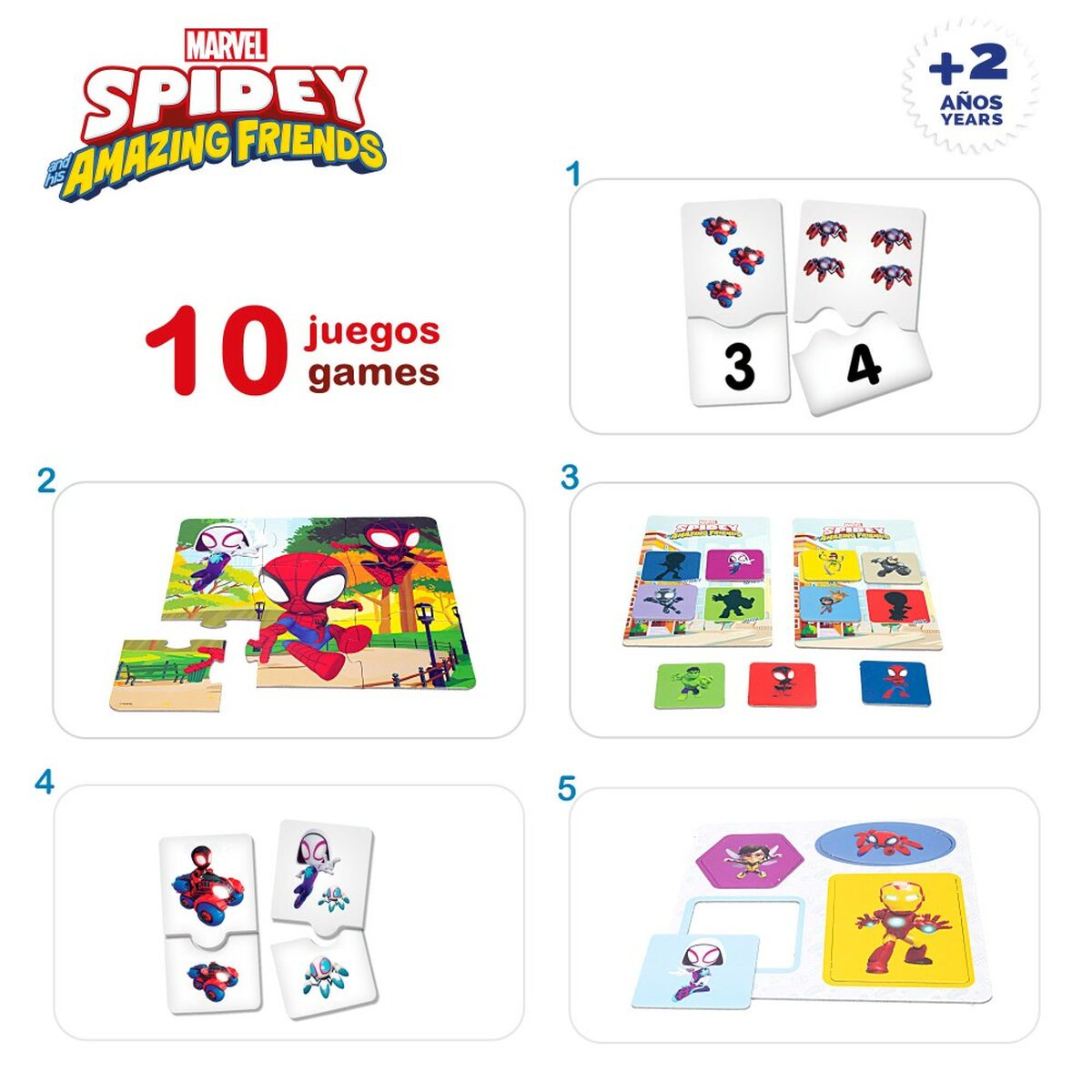 Joc Educativ Spidey 24,5 x 0,2 x 24,5 cm (6 Unități) 10 în 1 - Jucarii si jocuri, Jocuri și accesorii