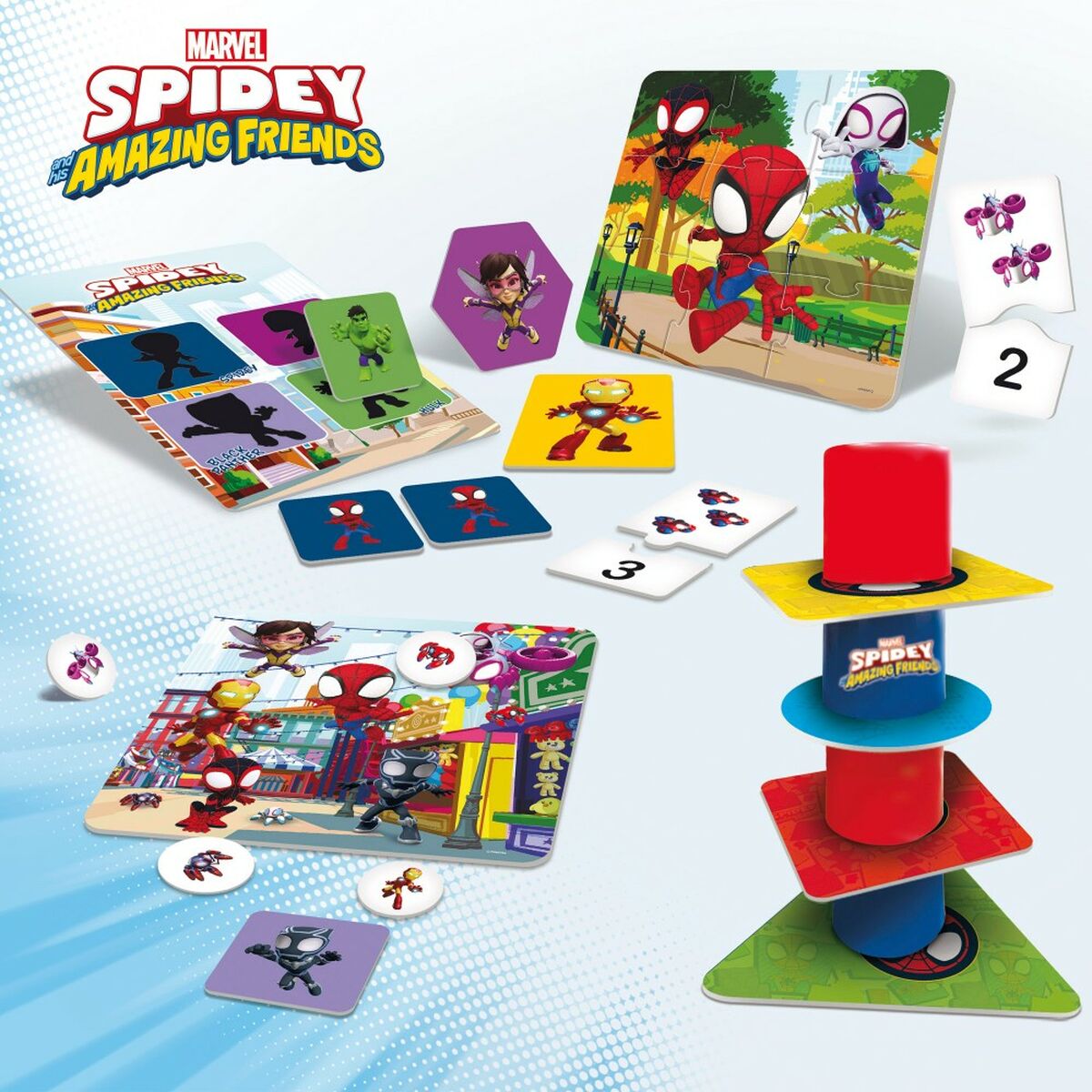 Joc Educativ Spidey 24,5 x 0,2 x 24,5 cm (6 Unități) 10 în 1 - Jucarii si jocuri, Jocuri și accesorii