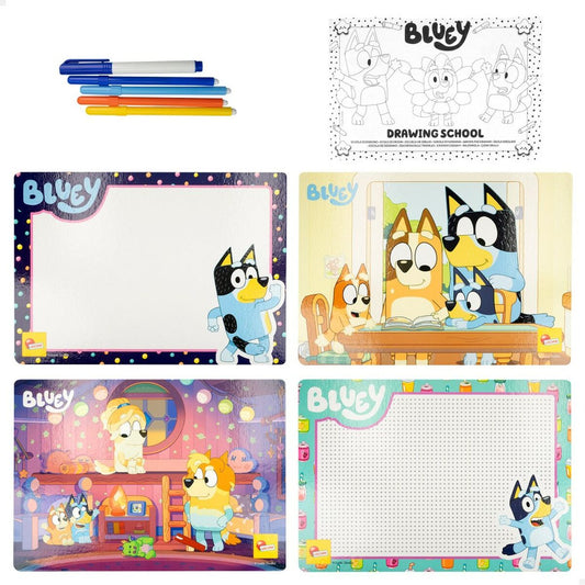 Set pentru desen Bluey Pocket Drawing School (12 Unități) - Jucarii si jocuri, Activități creative