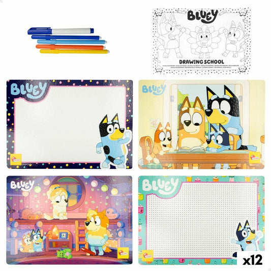 Set pentru desen Bluey Pocket Drawing School (12 Unități) - Jucarii si jocuri, Activități creative