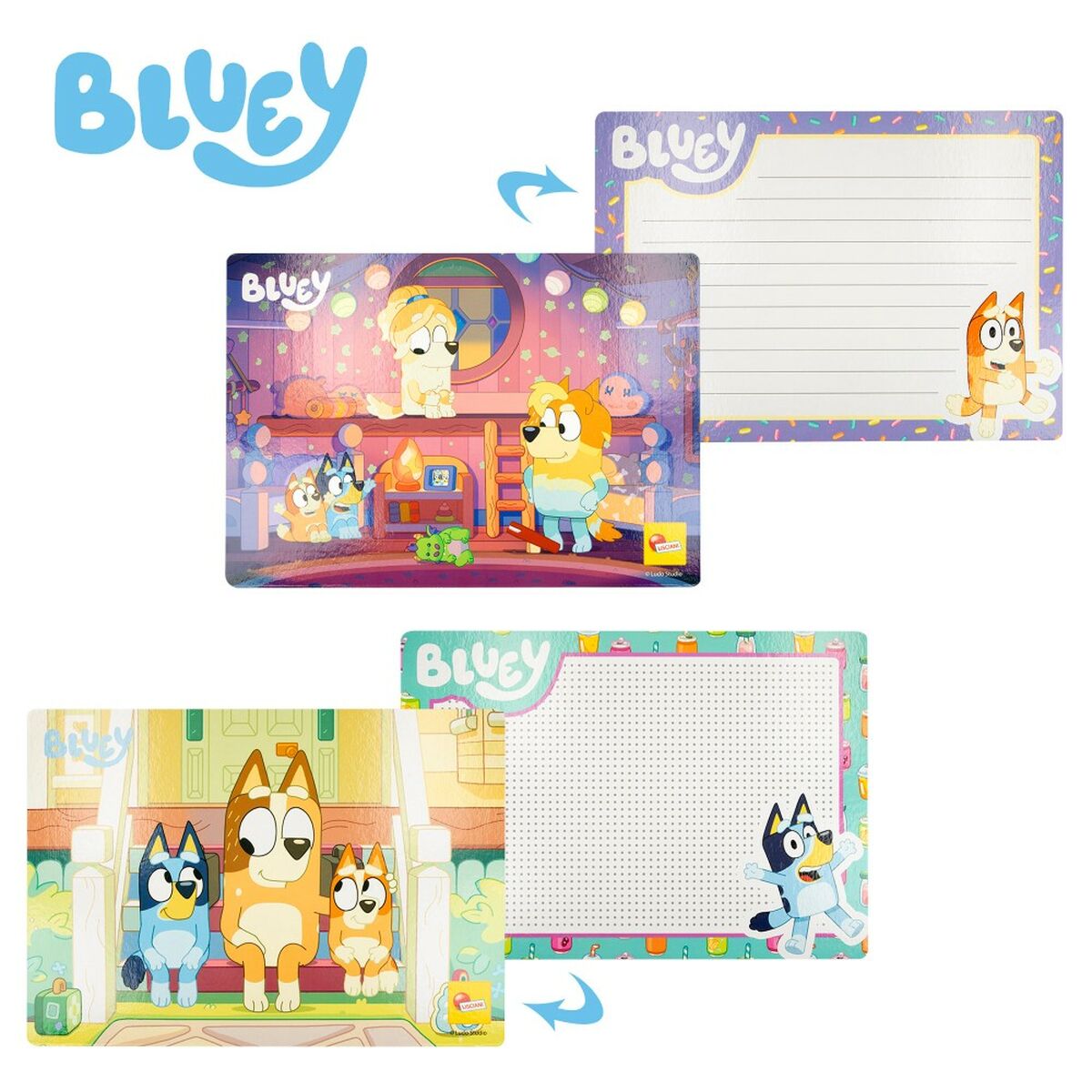 Set pentru desen Bluey Pocket Drawing School (12 Unități) - Jucarii si jocuri, Activități creative