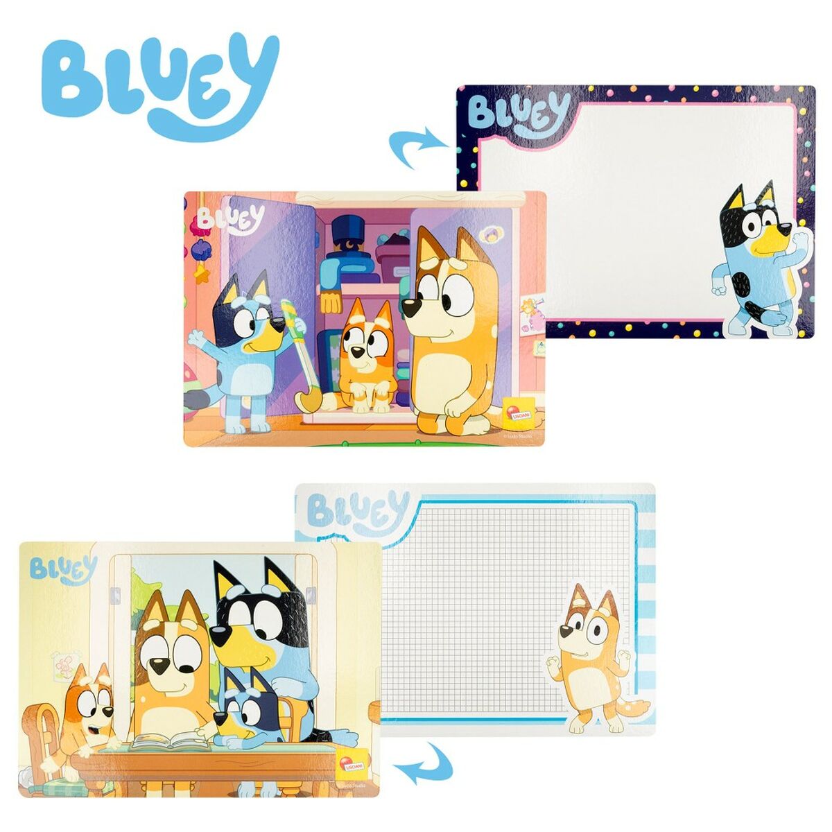 Set pentru desen Bluey Pocket Drawing School (12 Unități) - Jucarii si jocuri, Activități creative