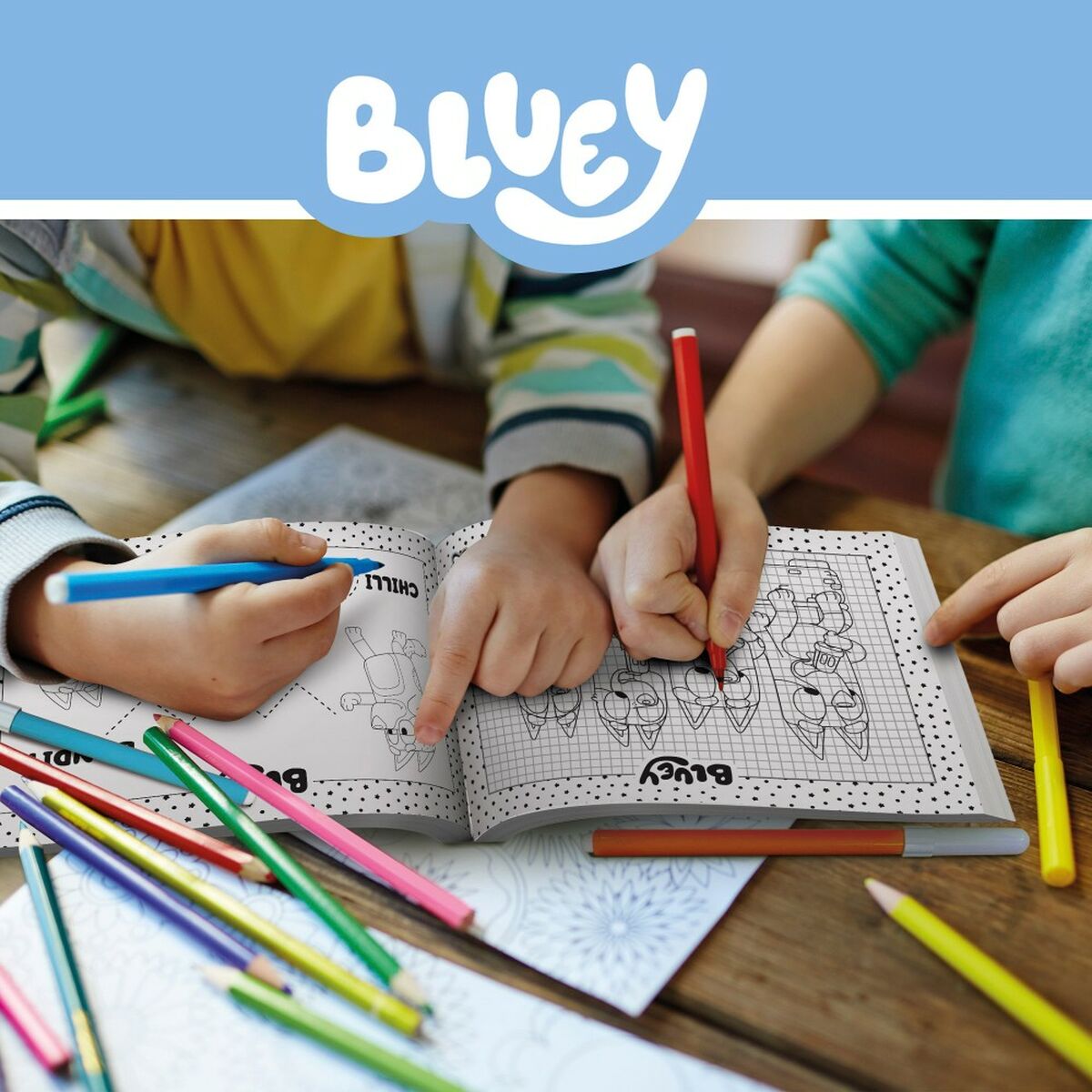 Set pentru desen Bluey Pocket Drawing School (12 Unități) - Jucarii si jocuri, Activități creative