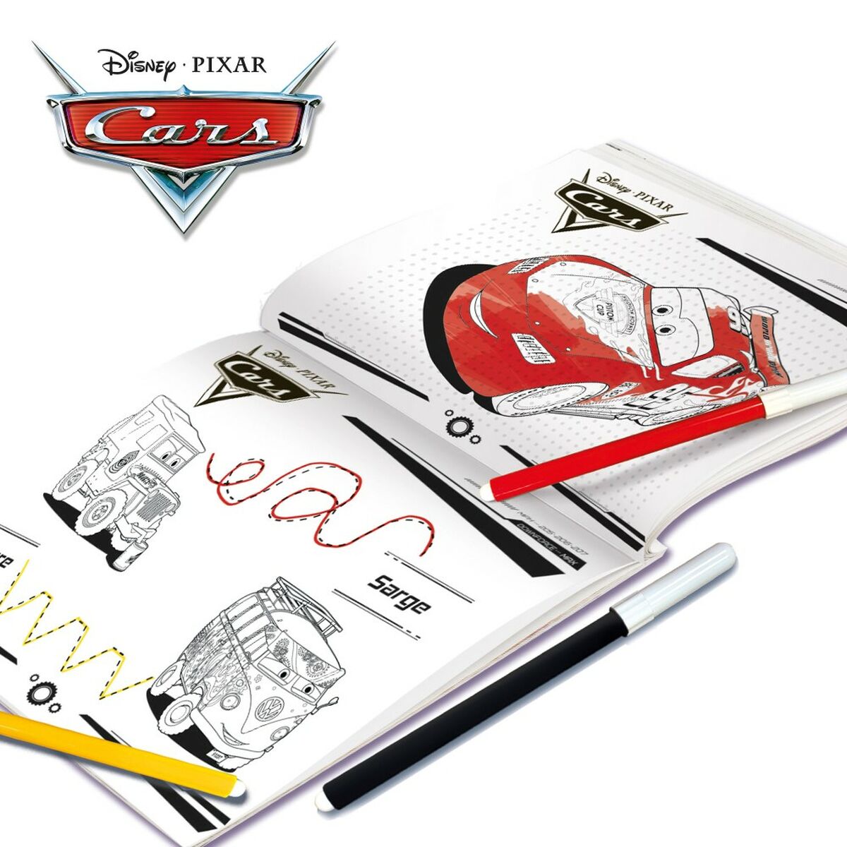 Set pentru desen Cars Pocket Drawing School (6 Unități) - Jucarii si jocuri, Activități creative