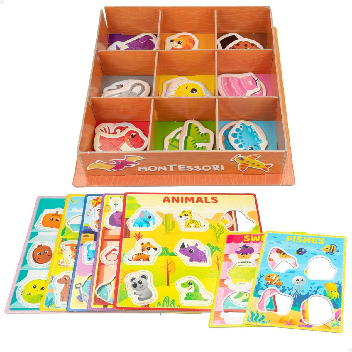 Joc Educativ Lisciani 26 x 6 x 26 cm Culori Metoda Montessori 61 Piese 6 Unități - Jucarii si jocuri, Jocuri și accesorii