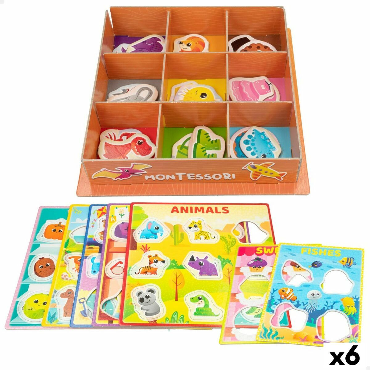Joc Educativ Lisciani 26 x 6 x 26 cm Culori Metoda Montessori 61 Piese 6 Unități - Jucarii si jocuri, Jocuri și accesorii
