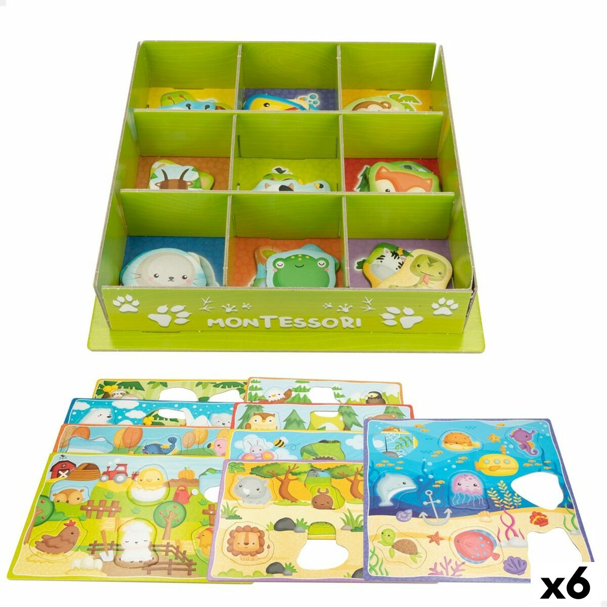 Joc Educativ Lisciani 26 x 6 x 26 cm animale Metoda Montessori 67 Piese 6 Unități - Jucarii si jocuri, Jocuri și accesorii