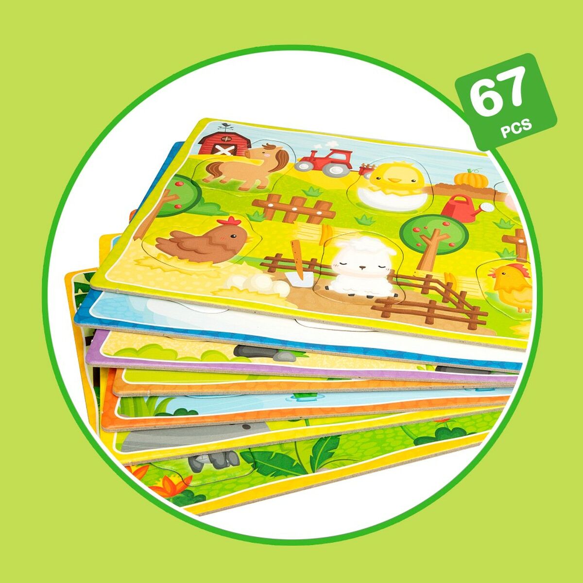 Joc Educativ Lisciani 26 x 6 x 26 cm animale Metoda Montessori 67 Piese 6 Unități - Jucarii si jocuri, Jocuri și accesorii