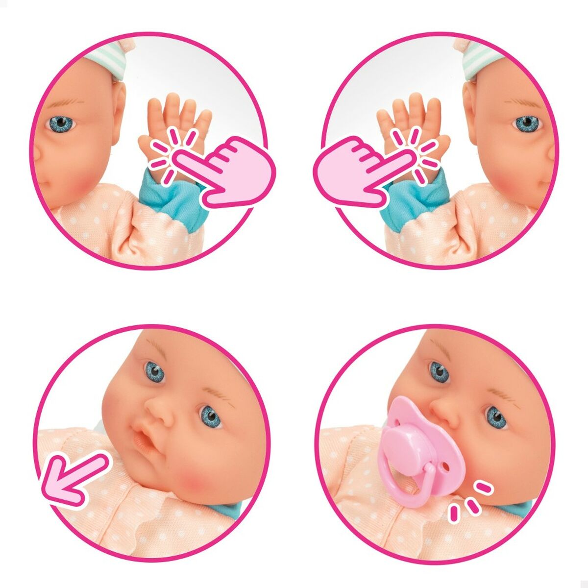 Păpușă Bebe Colorbaby 22,5 x 32 x 10 cm 6 Unități - Jucarii si jocuri, Păpuși și accesorii