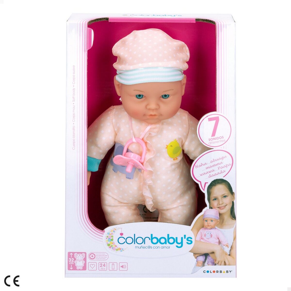 Păpușă Bebe Colorbaby 22,5 x 32 x 10 cm 6 Unități - Jucarii si jocuri, Păpuși și accesorii