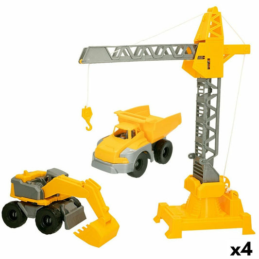 Vehicule de Construcție Colorbaby 31 x 41 x 9,5 cm (4 Unități) 3 Piese - Jucarii si jocuri, Vehicule