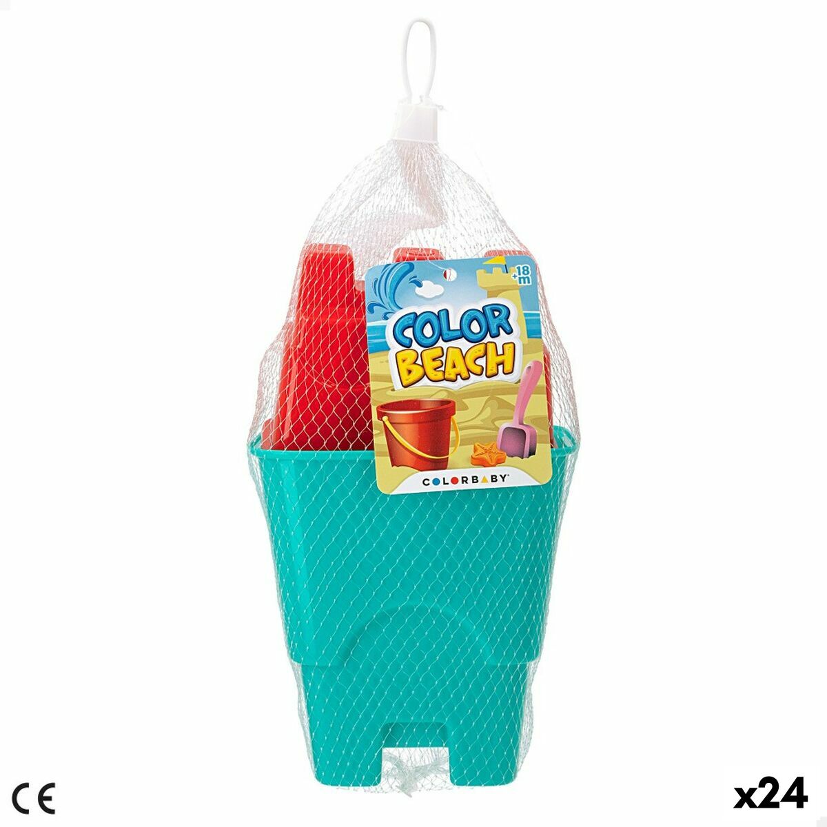 Set de jucării de plajă Colorbaby 3 Piese (24 Unități) - Jucarii si jocuri, În aer liber și sport