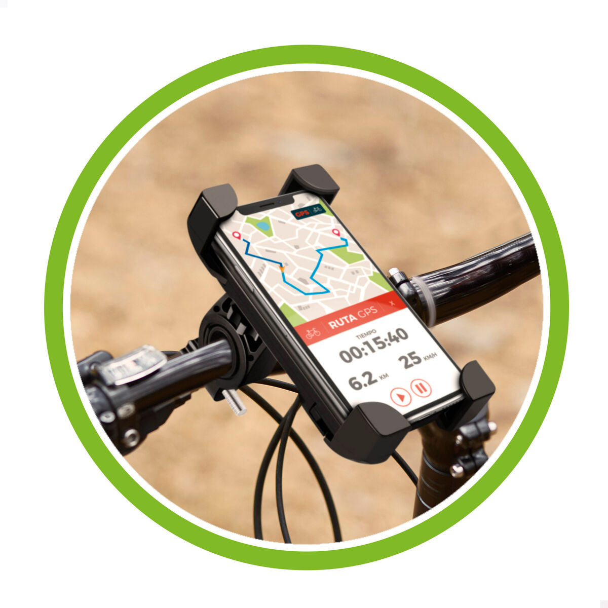 Suport de Telefon pentru Bicicletă Aktive (12 Unități) - Sport și în aer liber, Ciclism