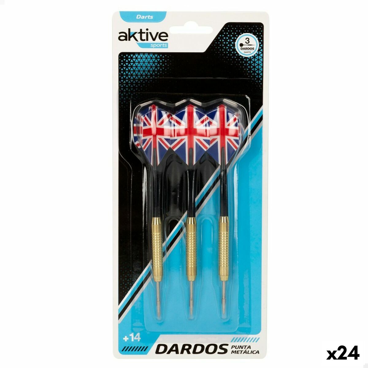 Darts Aktive Metal 3 Piese 24 Unități - Sport și în aer liber, Darts și ținte